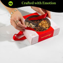 Nut Cravings Gourmet Collection - Mixed Nuts Gift Basket In Red Gold Box (4 Assortments) Teacher Appreciation Arrangement Platter, Birthday Care Package - Healthy Kosher Usa Made