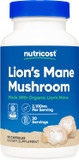 Nutricost Lion'S Mane Mushroom Capsules 1650Mg, 30 Servings - Ccof Certified Made With Organic, Vegetarian, Gluten Free, 550Mg Per Capsule, 90 Capsules