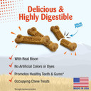 Nylabone Nubz Wild Natural Edible Chew Treats For Dogs, Made In Usa, Bison Flavor, Small - Up To 25 Lbs. (4 Count)