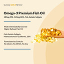 Omega-3 Premium Fish Oil By California Gold Nutrition, Concentrated Formula With Epa & Dha, Support For Optimal Lipid Profile & Immune System, Gluten Free, Non-Gmo, 100 Fish Gelatin Softgels - 2 Pack