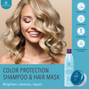 Ovation Color Protection Bundle For Color-Treated Hair - 12 Oz Shampoo & Intensive Protein Mask To Brighten, Hydrate, Nourish & Restore
