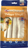 Pet Factory Carechewz Collagen 6-7" Small Wraps Dog Chew Treats - Natural Flavor, 4 Count/1 Pack