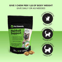Pethonesty Cat Hairball Support + Cat Hip & Joint Support Dual Texture Chew Supplement Bundle - Cat Hairball Solution, Supports Skin & Coat And Digestion, Glucosamine Joint Support Supplement, Hip Sup