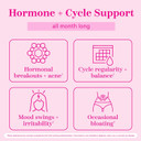 Pink Stork Pms Support Gummies - Red Raspberry Leaf & Black Cohosh For Bloating, Acne & Cravings - Proactive Period & Pms Support Supplement - Hormone Balance - 60 Plant-Based Berry Gummies