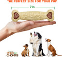 Pork Chomps Dog Chew, 7-Inch Crunchy Bone, Chicken Flavor, 1 Count