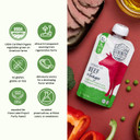 Serenity Kids 6+ Months Baby Food Pouches Puree Made With Ethically Sourced Meats & Organic Veggies | 3.5 Ounce Bpa-Free Pouch | Grass Fed Beef & Ginger, Pea, Bell Pepper, Broccoli | 12 Count