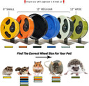 Silent Runner Glow Wheel + Sandy Track + Cage Attachment - Glow In The Dark Pet Exercise Wheel - Sugar Gliders, Hamsters, Rats, Mice, & Other Nocturnal Animals