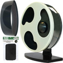 Silent Runner Glow Wheel + Sandy Track + Cage Attachment - Glow In The Dark Pet Exercise Wheel - Sugar Gliders, Hamsters, Rats, Mice, & Other Nocturnal Animals