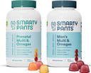 Smartypants Prenatal And Men'S Multivitamin Gummies Bundle: Omega 3 Fish Oil (Epa/Dha), Biotin, Methylfolate, Vitamin D3, C, Vitamin B12, B6, Vitamin A, K & Zinc For Immune Support (30 Day Supply)