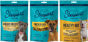 Stewart Freeze Dried Dog Treats Chicken Lovers Variety Pack (Chicken Breast, 3 Oz. + Chicken Liver, 3 Oz. + Healthy Gut, 4 Oz.) Natural, Limited Ingredient, Grain Free Dog Treat (3 Pouch Bundle)