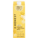 The Honest Company 2-In-1 Cleansing Shampoo + Body Wash Refill Carton | Gentle For Baby | Naturally Derived, Tear-Free, Hypoallergenic | Citrus Vanilla Refresh, 32 Fl Oz