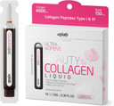 Vplab Women'S Beauty Bundle - Multivitamin Caplets & Liquid Collagen For Hair, Skin, Nails - Biotin, Iron, Vitamin B, D, C & Zinc - Essential Daily Health Support, 90 Caplets + 10 Tubes