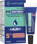 Welmate - Eye Ointment - Sodium Chloride Hypertonicity Ophthalmic Ointment 5% - Temporary Relief Of Corneal Edema Eye Symptoms - Sterile - Eye Care & Personal Care Products - 1/8 Oz (3.5 G)