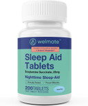 Welmate | Doxylamine Succinate 25Mg | Nighttime Sleep Aid | Safe & Effective | Non-Habit Forming | Sleep Aids For Adults & Children | For Women & Men | Made In Usa | 200 Tablets