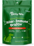 Zesty Paws Orastix For Dogs - Aller-Immune Sticks With Hemp Seed Turmeric Epicor Pets Fish Oil Supports Immune Function Seasonal Allergies Skin Health Healthy Teeth Gum Blend 12Oz