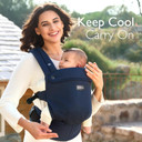 Momcozy Breathable Mesh Baby Carrier, Ergonomic And Lightweight Infant Carrier For 7-44Lbs With Enhanced Lumbar Support, All Day Comfort For Hands-Free Parenting, Air Mesh-Blue