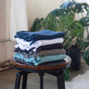 Gilden Tree Decorative Waffle Hand Towels For Bathroom, 20X35 Large, Quick Drying Fingertip Towel, Modern Style (Midnight Blue)