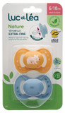 Luc Et Lã©A Nature 2 Anatomical Soothers Extra-Thin Nipples 6-18 Months