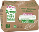 Love & Green Organic Diapers Pure Nature 42 Diapers Size 3 Midi (4 to 9kg)