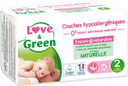 Love & Green Hypoallergenic Nappies 44 Nappies Size 2 (3-6kg)