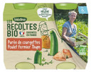 Blã©Dina Les Rã©Coltes Organic Zucchini Purã©E Farmhouse Chicken Thyme From 6 Months Organic 2 Jars