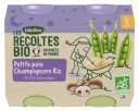 Blã©Dina Les Rã©Coltes Organic Peas Mushrooms Rice From 8 Months Organic 2 Jars