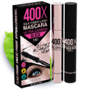 400X Pure Silk Fiber Lash Mascara [Ultra Black Volume And Length], Longer & Thicker Eyelashes, Waterproof, Long Lasting, Instant & Very Easy To Apply, Smudge-Proof, Hypoallergenic, Cruelty & Paraben Free (Mia Adora)Ultra Carbon Black