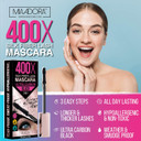 400X Pure Silk Fiber Lash Mascara [Ultra Black Volume And Length], Longer & Thicker Eyelashes, Waterproof, Long Lasting, Instant & Very Easy To Apply, Smudge-Proof, Hypoallergenic, Cruelty & Paraben Free (Mia Adora)Ultra Carbon Black