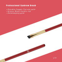 Energy Eyebrow Brush Angled Fine Gel Eyeliner Makeup Brush L111 Ultra Thin Slanted Pro Precision Lash Liner Brush Firm Stiff Synthetic Bristles For Liquid Cream Concealer Blending Brow Defining Applicator Red1 Count (Pack Of 1)