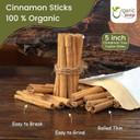 Organic Way True Ceylon Cinnamon Sticks (Cinnamomum Verum) - Adds Flavour | Organic & Kosher Certified | Raw, Vegan, Non Gmo & Gluten Free | Usda Certified | Origin - Sri Lanka (1/4Lbs / 4Oz)