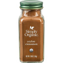 Simply Organic Ceylon Ground Cinnamon, 2.08 Ounce, Non-Gmo Organic Cinnamon Powder