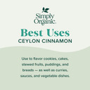 Simply Organic Ceylon Ground Cinnamon, 2.08 Ounce, Non-Gmo Organic Cinnamon Powder