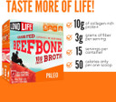 Lonolife Beef Bone Broth Powder Mix | Grass-Fed, 10G Protein | Collagen-Rich, Keto & Paleo Friendly | Natural Ingredients | 10 Single-Serve Cups