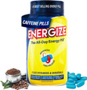 Energize Caffeine Pills, Fast Acting All Day Energy Pills & Natural Nootropics Support Supplement With Time Release Caffeine, Energy Support For Men And Women, No Jitters, No Crash (84 Tablets)