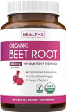Usda Organic Beet Root Powder (30 Tablets) 1350Mg Beets Per Serving With Black Pepper For Extra Absorption - Super Antioxidant And Nitrate Supplement For Athletic Performance And Stamina- No Capsules