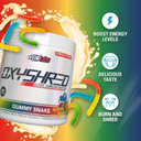 Ehp Labs Oxyshred Pre Workout Powder - Preworkout Powder With L Glutamine & Acetyl L Carnitine, Energy Boost Drink - Gummy Snake, 60 Servings