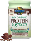 Garden Of Life Raw Organic Protein & Greens - Vanilla - Vegan Protein Powder For Women And Men, Plant Protein, Pea Protein, Greens & Probiotics - Dairy Free, Gluten Free Low Carb Shake, 20 Servings