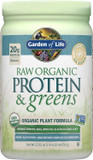 Garden Of Life Raw Organic Protein & Greens Lightly Sweet, Vegan Protein Powder For Women And Men, Plant Protein, Pea Protein, Greens & Probiotics, Dairy Free, Gluten Free Low Carb Shake, 20 Servings