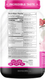 Invigor8 Superfood Grass Fed Whey Protein Isolate Shake Natural Strawberry Gluten-Free And Non Gmo Meal Replacement With Probiotics And Omega 3 (645G)