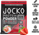 Jocko Mã¶Lk Whey Protein Powder 22G Low Sugar Monk Fruit Blend - Muscle Recovery & Growth, Packaging May Vary (31 Servings, Strawberry Milkshake)