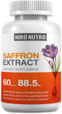 Saffron Supplements, Organic Saffron Extract Capsules For Eyes & Heart Health, Appetite Suppressant For Weight Loss Women, Supports Immune System, Metabolism Booster, NonâGmo