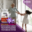 Saffron Supplements, Organic Saffron Extract Capsules For Eyes & Heart Health, Appetite Suppressant For Weight Loss Women, Supports Immune System, Metabolism Booster, NonâGmo