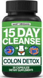 15 Day Cleanse | Colon Detox With Natural Laxative For Constipation & Bloating. 30 Pills To Detoxify & Boost Energy | Extra-Strength Senna Leaf Supplements | Strong For Some People