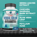 American Standard Supplements Colon Cleanse - 60 Veggie Capsules, 30 Servings  Herbal Blend With Psyllium Husk, Senna Leaves, Aloe Vera, Ginger, Cascara Sagrada & More