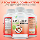 Apple Cider Vinegar Capsules - 100% Organic Apple Cider Vinegar Pills 1500 Mg - Natural Digestion, Immune Booster Support & Cleansing Supplement With Probiotics - Made In The Usa