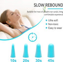 Lysian Ultra Soft Foam Earplugs Sleep, Noise Cancelling Ear Plugs For Sleeping, Shooting,Travel And Work-38Db Snr 31Db Nrr Sound Blocking-60 Pairs Pack (Lake Blue)