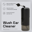 Wush Pro By Black Wolf - The Original Deluxe Water Powered Ear Cleaner With 6 Reusable Replacement Tips By Black Wolf - Safe & Effective For Ear Wax Buildup - Electric Ear Wax Removal Kit (Black)
