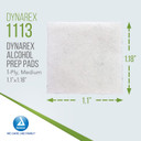 Dynarex 1113 Alcohol Prep Pad Sterile, Medium, Count 200 (Pack Of 1)