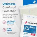 Dealmed Abdominal Combine Pads | Individually Wrapped, Absorbent, Latex-Free, Non Adherent | Abdominal Pads For Wound Care, Drainage, First Aid Kit | Sterile Abd Pads 5X9 In | 20/Box (Pack Of 1)