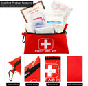 Small Emergency First Aid Kit Including 166 Pieces Of Supplies To Clean, Treat, And Protect Minor Injuries For Outdoors, Camping, Auto, Home, And Workplace